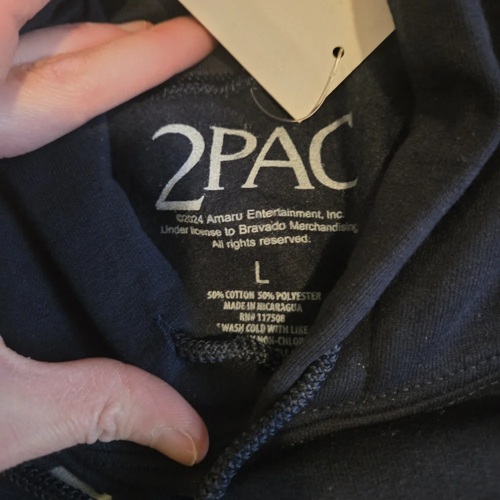 Tupac Mens Hoodie Sweatshirt Size Large